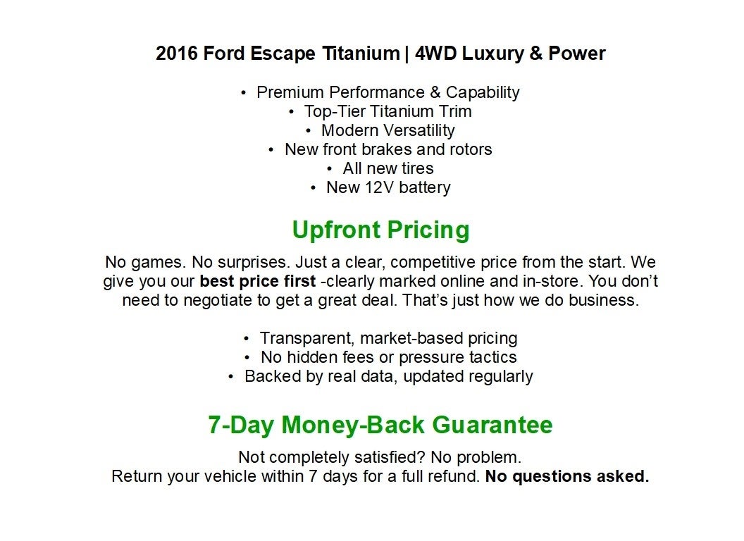 2016 Ford Escape 4WD 4dr Titanium