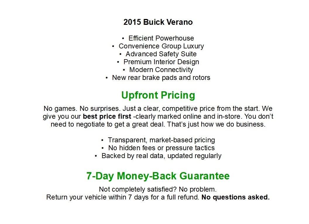 2015 Buick Verano 4dr Sdn Convenience Group