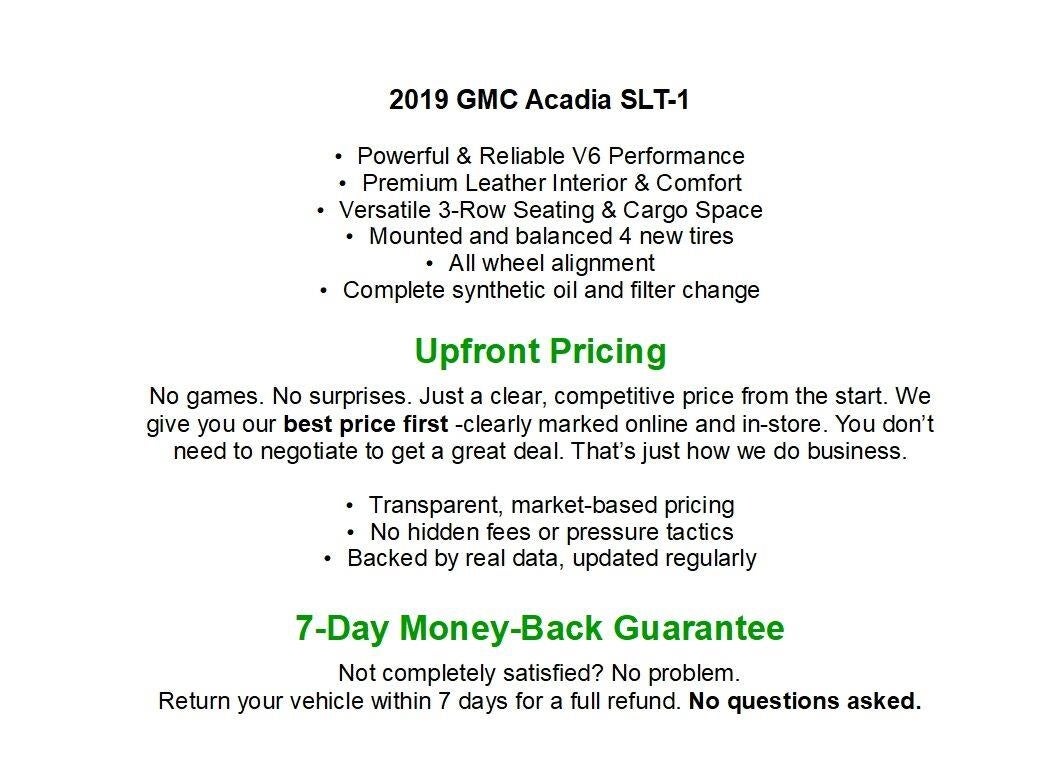 2019 GMC Acadia AWD 4dr SLT w/SLT-1