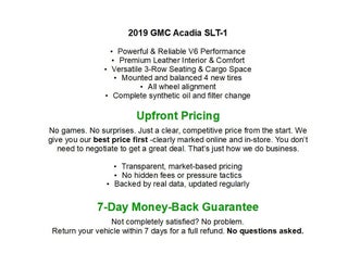 2019 GMC Acadia AWD 4dr SLT w/SLT-1