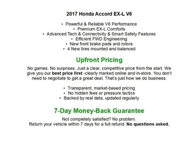 2017 Honda Accord Sedan EX-L V6 Auto