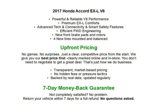 2017 Honda Accord Sedan EX-L V6 Auto