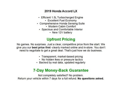 2019 Honda Accord Sedan LX 1.5T CVT