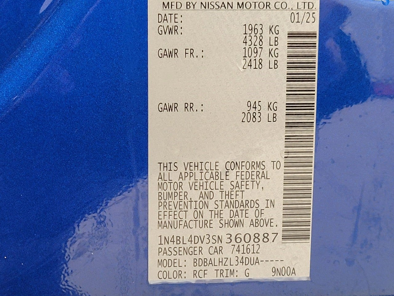 2025 Nissan Altima SV FWD