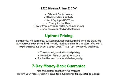 2025 Nissan Altima SV FWD