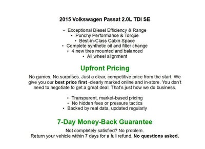 2015 Volkswagen Passat 4dr Sdn 2.0L TDI DSG SE w/Sunroof