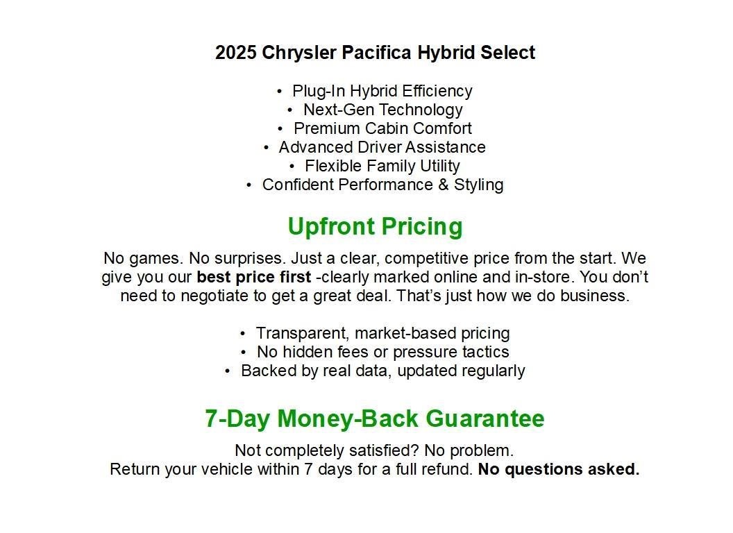 2025 Chrysler Pacifica Hybrid Select FWD