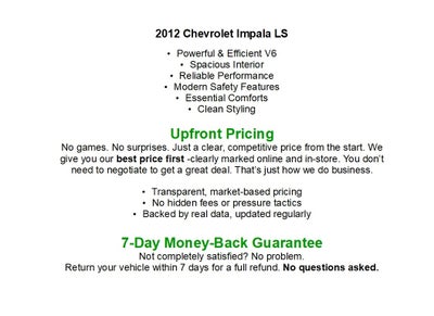 2012 Chevrolet Impala 4dr Sdn LS Fleet