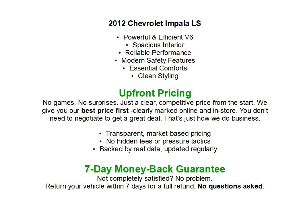 2012 Chevrolet Impala 4dr Sdn LS Fleet