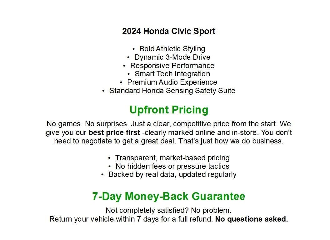 2024 Honda Civic Sedan Sport CVT