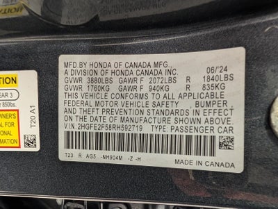 2024 Honda Civic Sedan Sport CVT