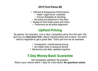 2015 Ford Fiesta 4dr Sdn SE