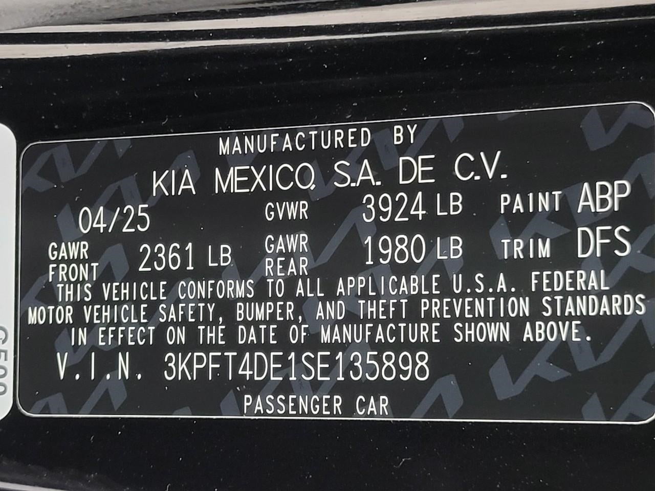 2025 Kia K4 SEDAN