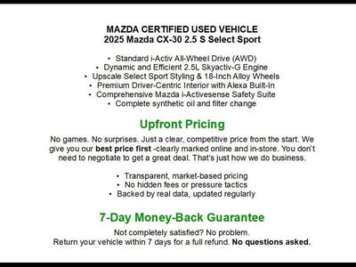 2025 Mazda Mazda CX-30 2.5 S Select Sport AWD