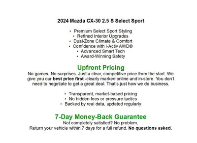 2024 Mazda Mazda CX-30 2.5 S Select Sport AWD