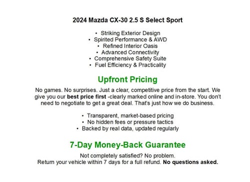 2024 Mazda Mazda CX-30 2.5 S Select Sport AWD