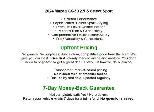 2024 Mazda Mazda CX-30 2.5 S Select Sport AWD
