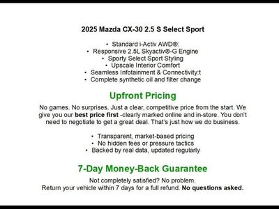 2025 Mazda Mazda CX-30 2.5 S Select Sport AWD