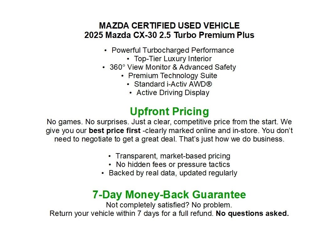 2025 Mazda Mazda CX-30 2.5 Turbo Premium Plus Package AWD