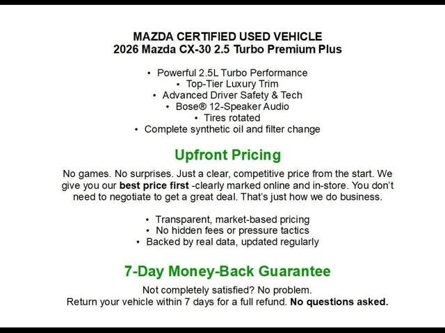 2026 Mazda Mazda CX-30 2.5 Turbo Premium Plus AWD
