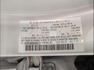 2025 Mazda Mazda3 Sedan 2.5 S Select Sport FWD