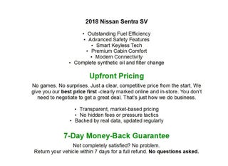 2018 Nissan Sentra SV CVT