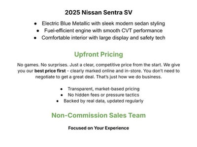 2025 Nissan Sentra SV CVT