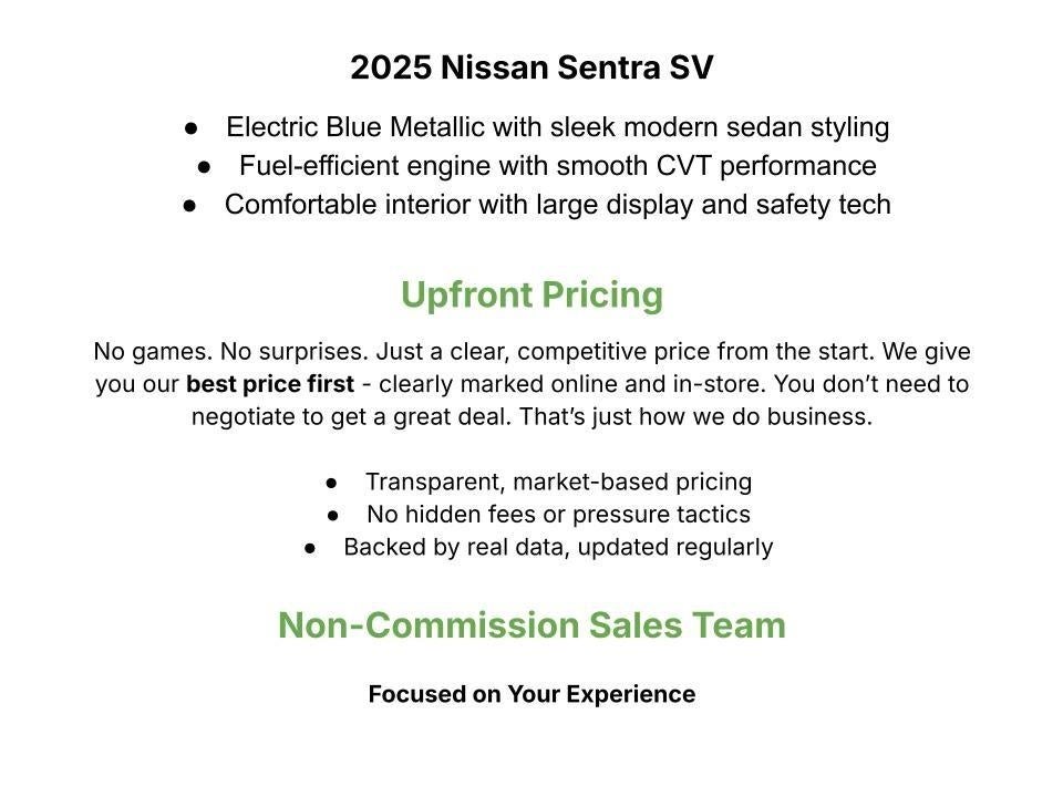2025 Nissan Sentra SV CVT