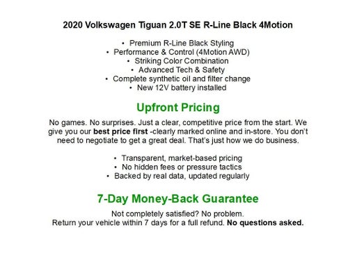 2020 Volkswagen Tiguan 2.0T SE R-Line Black 4MOTION
