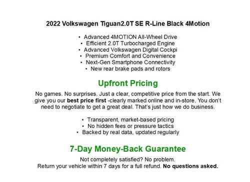 2022 Volkswagen Tiguan 2.0T SE R-Line Black 4MOTION