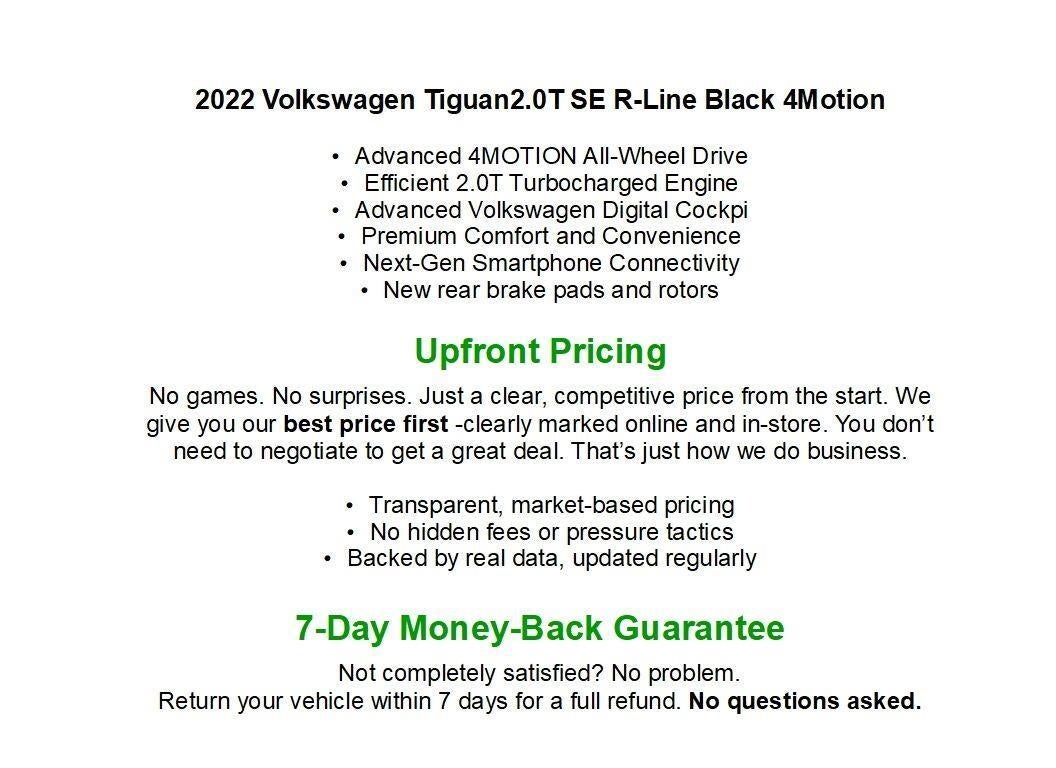 2022 Volkswagen Tiguan 2.0T SE R-Line Black 4MOTION