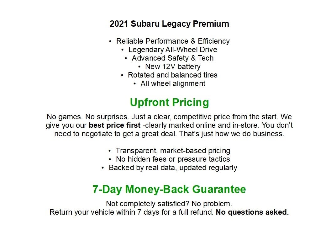 2021 Subaru Legacy Premium CVT