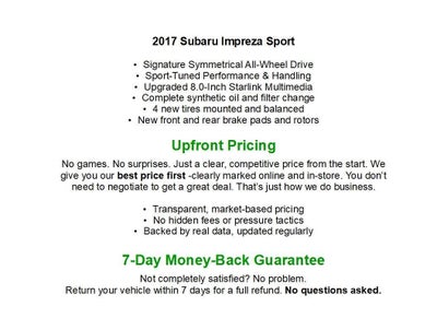 2017 Subaru Impreza 2.0i Sport 5-door CVT