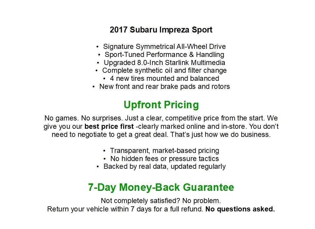 2017 Subaru Impreza 2.0i Sport 5-door CVT