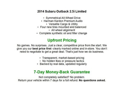 2014 Subaru Outback 4dr Wgn H4 Auto 2.5i Limited