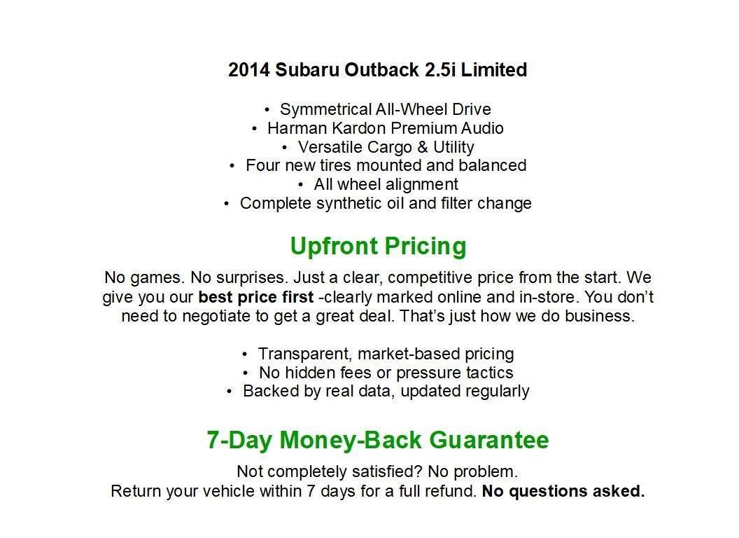 2014 Subaru Outback 4dr Wgn H4 Auto 2.5i Limited