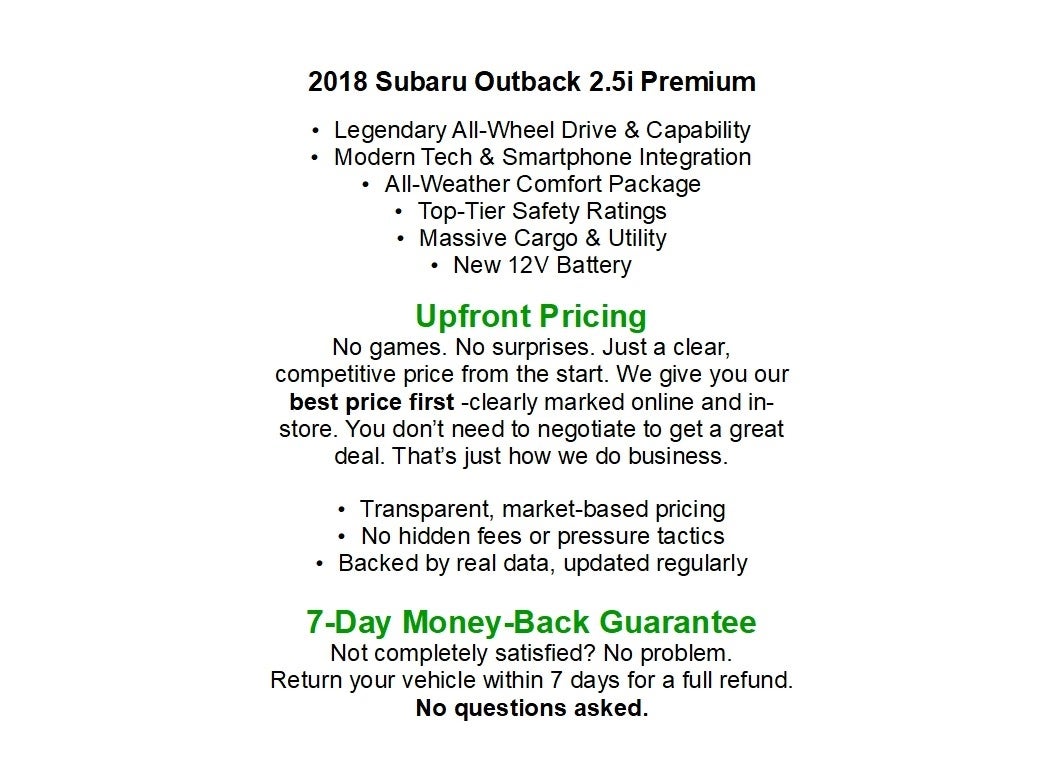 2018 Subaru Outback 2.5i Premium