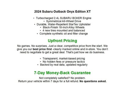 2024 Subaru Outback Onyx Edition XT AWD