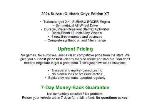 2024 Subaru Outback Onyx Edition XT AWD