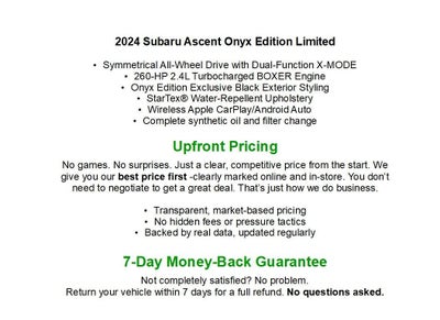 2024 Subaru Ascent Onyx Edition Limited 7-Passenger