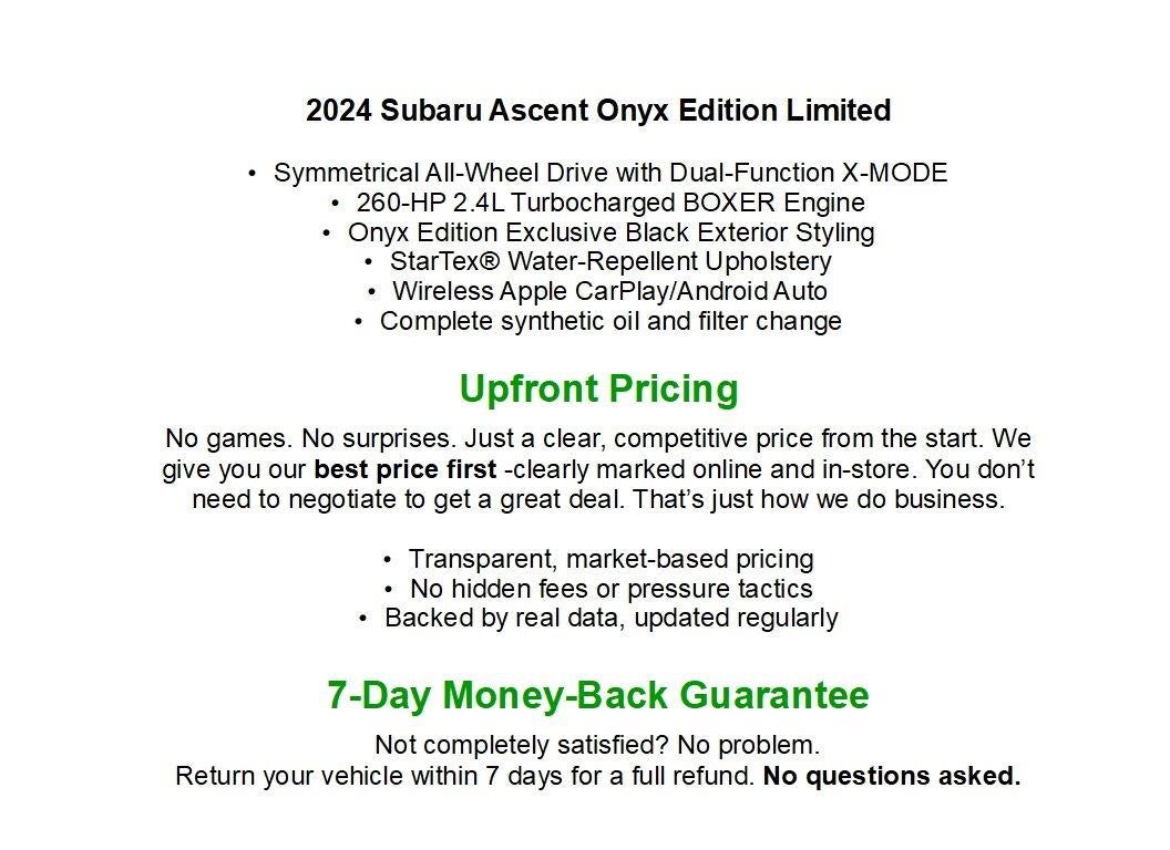 2024 Subaru Ascent Onyx Edition Limited 7-Passenger