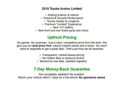 2019 Toyota AVALON SEDAN