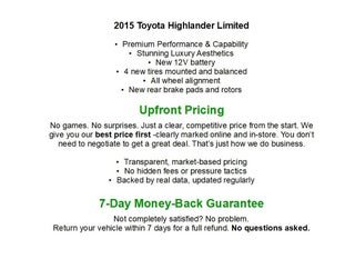 2015 Toyota Highlander AWD 4dr V6 Limited