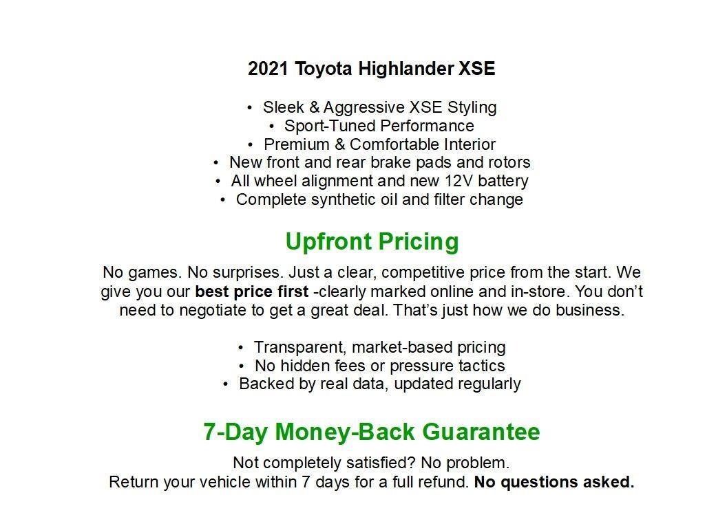 2021 Toyota Highlander XSE AWD