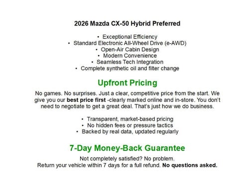 2026 Mazda Mazda CX-50 Hybrid Preferred AWD