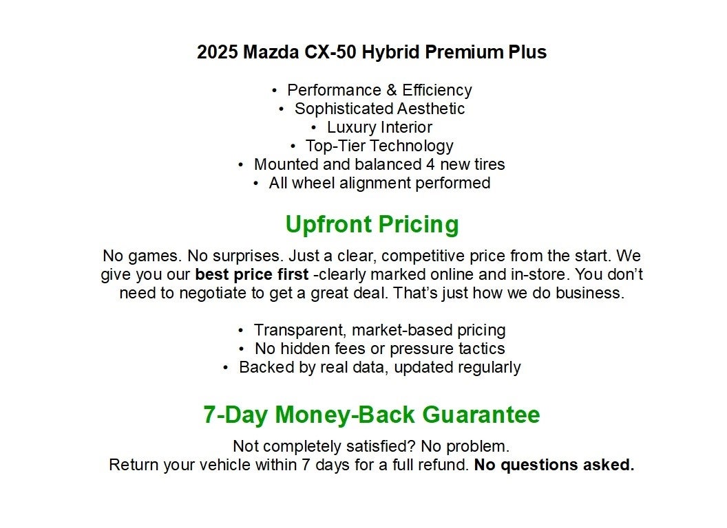 2025 Mazda Mazda CX-50 Hybrid Premium Plus Package AWD