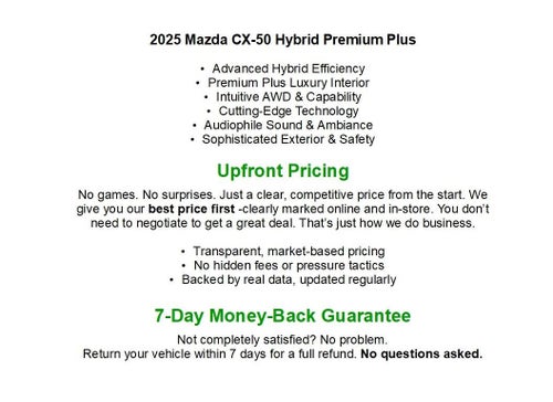 2025 Mazda Mazda CX-50 Hybrid Premium Plus Package AWD