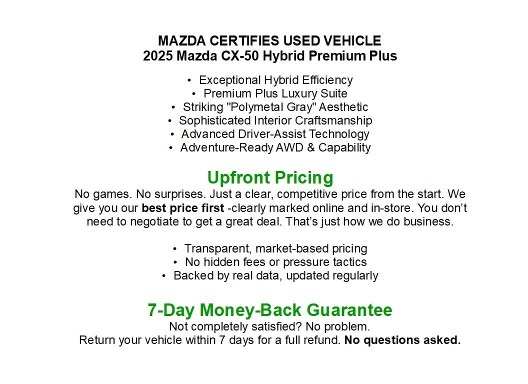 2025 Mazda Mazda CX-50 Hybrid Premium Plus Package AWD