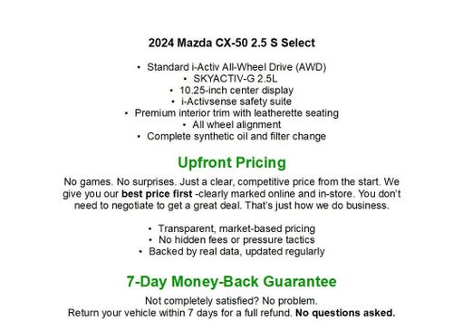 2024 Mazda Mazda CX-50 2.5 S Select Package AWD