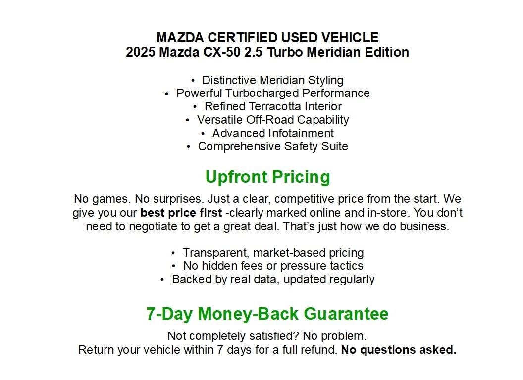 2025 Mazda Mazda CX-50 2.5 Turbo Meridian Edition AWD